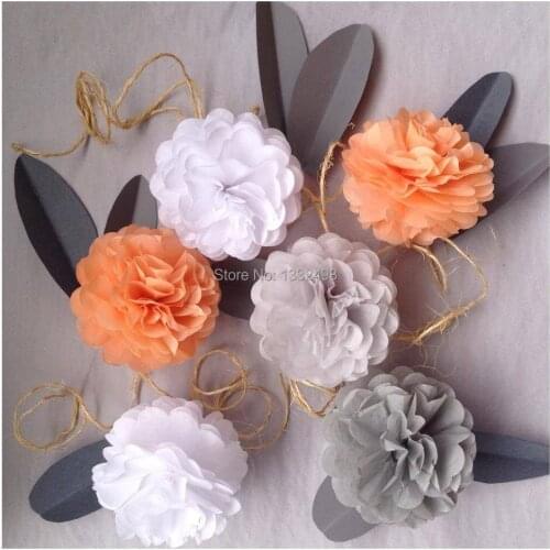 Hot 4" (10CM) Tissue Paper Pom Poms Artificial flowers Diy Paper Flowers For Wedding Baby Shower Party Decorations 300 pcs /Lot
