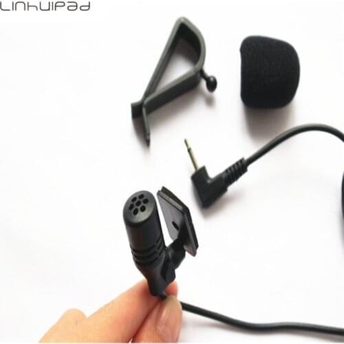 Linhuipad Special Car Audio Mic 2.5mm Jack Plug Stereo Mic Mini Wired External Car Microphone For Auto DVD player 1.2M long