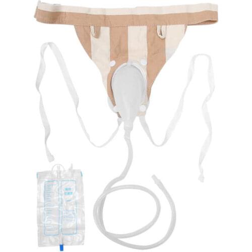 Reusable Adult Diaper for Elderly Disabled Women Silicone Urine Collector Drainage Bag Bedridden Incontinence Wearable Urinal