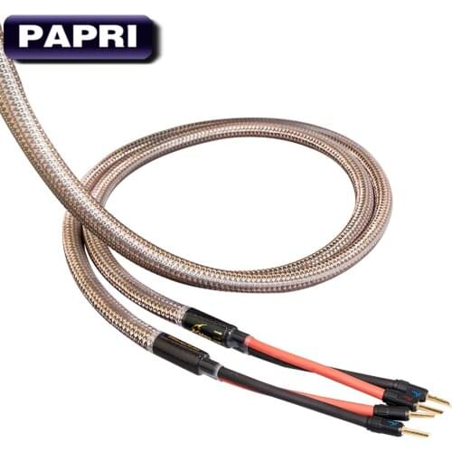 PAPRI MPS E-330 MK2 SP Gold Plated Banana Speaker Connector Plugs 99.99997% OCC Audio Cable HiFi Amplifier Wire