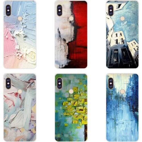 96 Art Oil Painting Graffiti Pattern Soft Silicone Tpu Cover phone Case for xiaomi redmi 6 pro 5 plus note 6 pro 4 4x mi 8
