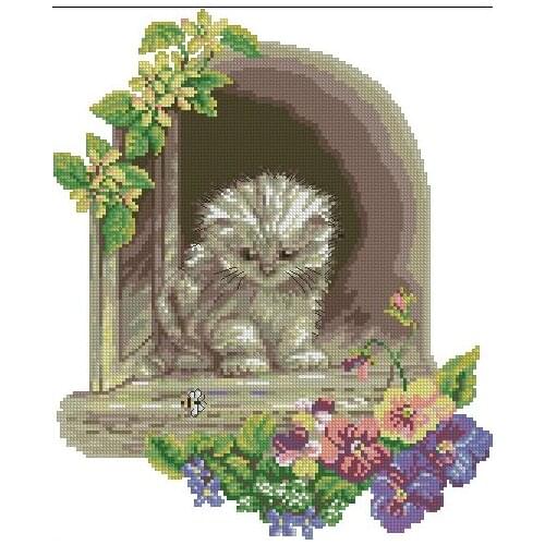 Cross stitch Handmade 14CT Counted Canvas DIY,Cross-stitch kits,Embroidery RTO_M091 cat 34-39