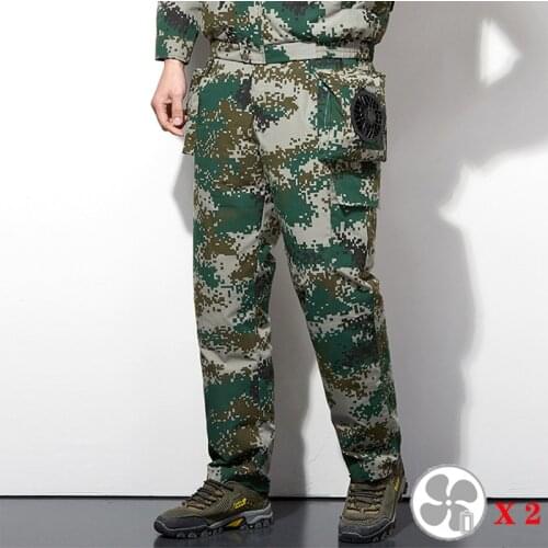 New Cooling With Fan Hiking Pants Summer Air-conditioning Sport Trousers Heatstroke Prevention Work Clothes USB Charging Pants