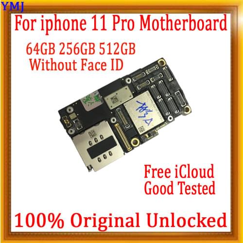 Factory Unlocked Motherboard For iPhone 11 Pro MAX board With/Without Face ID With Free iCloud IOS Logic Board Good Tested