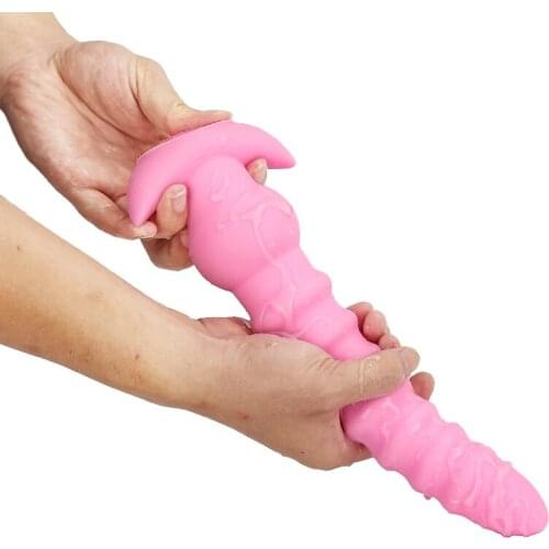 Pink Huge Anal Plug Buttplug Erotic Products For Adults Silicone Plugs Big Butt Plug Anal Balls Vaginal Anal Expanders Bdsm Toys