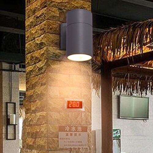 9W Outdoor Garden Balcony Wall Lamps Courtyard Aisle Villa Wall Light Single Head Cylinder Waterproof Wall Porch Light