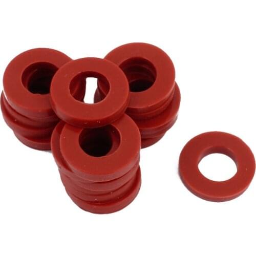 UXCELL 20pcs 19 x 10 x 3mm O-Ring Hose Gasket Silicone Washer Red For Water Heater Non-Toxic Tasteless Home Appliance Pump