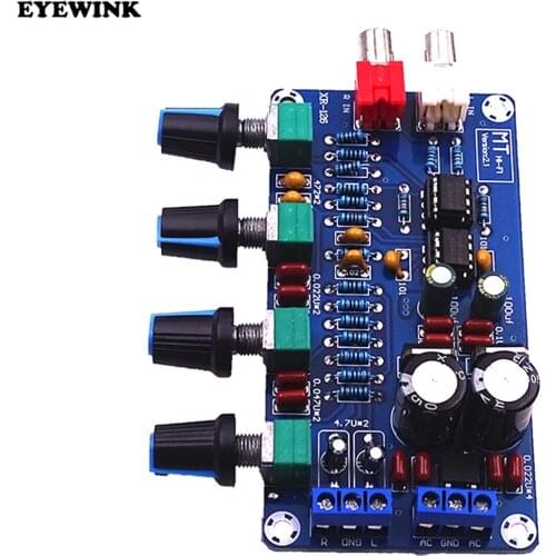 XH-M164 NE5532 Stereo Pre-amp Preamplifier Tone Board Audio 4 Channels Amplifier Module 4CH Control Circuit Telephone Preamp