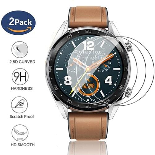 2pcs protective glass for huawei watch gt 2 for huawei watch gt2 tg2 2gt (46mm) tg smart watch screen protector film accessories
