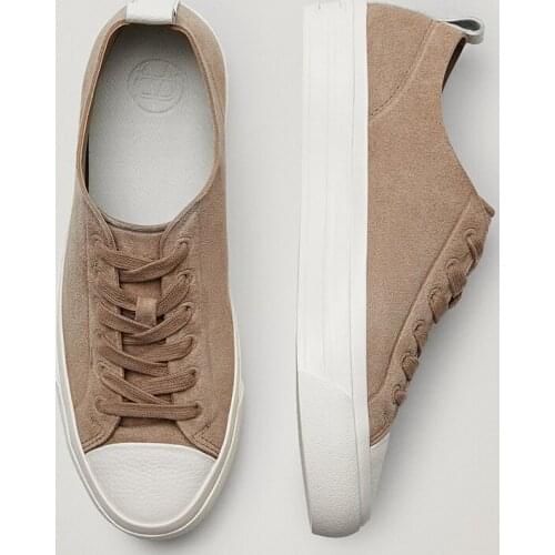 SOUTHLAND 2021 Summer Casual Canvas Shoes England Vinatge Soft Cowhide Vulcanized Shoes Women Shoes Sneakers Women Shoes Woman