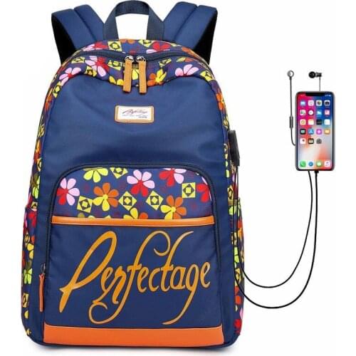 USB Charging bagpack laptop backpack for women school backpack Bags for teens girls female Travel Mochila Student Book Bag