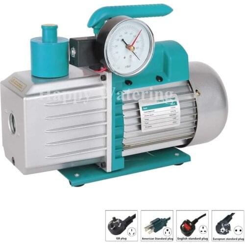 1 Stage Refrigerator Vacuum Pump at 8CFM Rotary Vane HVAC Vacuum Pump+ Precision Gauge+ Electromagnetic Valve for HVAC