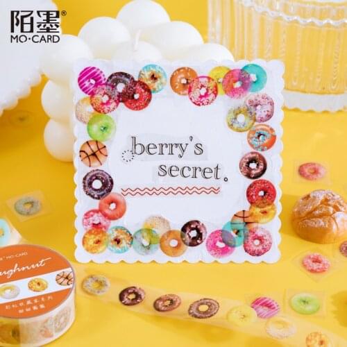 1Roll Cute Round Rainbow Buttons Donuts Diamonds Basic Hand Account DIY Decorative Tape Stickers