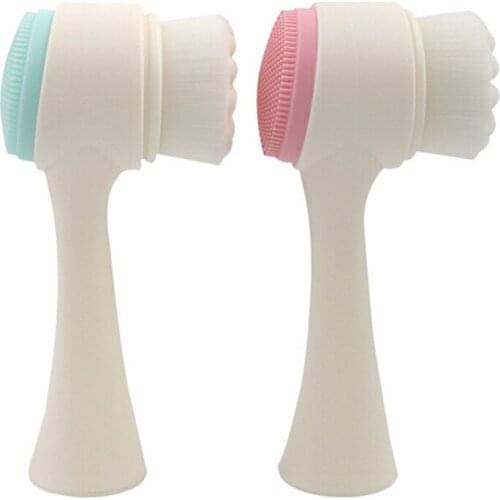1 PC Face 3D Double Sides Facial Deep Cleansing Washing brush