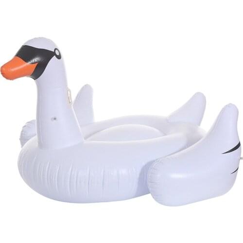 190cm Giant Swan Island Inflatable Ride-on Pool Float for Adults Swimming Pool beach lounger inflable Swan mattress water toys