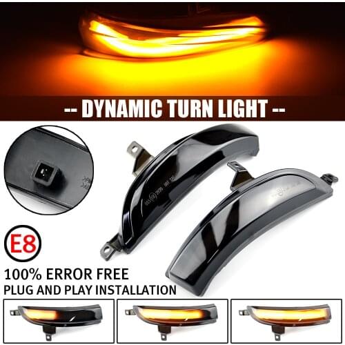 2pcs For Renault Koleos HY 2011-2017 1st Gen. facelift model LED Dynamic Turn Signal Side Mirror Indicator Sequential Light