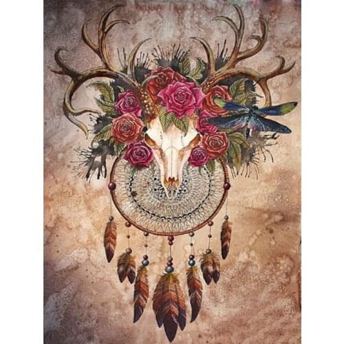 Diamond Embroidery DIY Dreamcatcher Goats Crystal Bright Drill Diamond Painting Cross Stitch Picture European Home Decoration