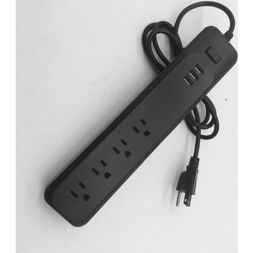 US regulations creative custom porous intelligent foreign trade home office tow line with USB row socket plug