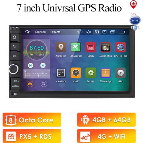2 Din 7'' Octa core Universal Android 10 4GB RAM 64G ROM Car Radio Stereo GPS Navigation WiFi 1024*600 Touch Screen 2din Car PC