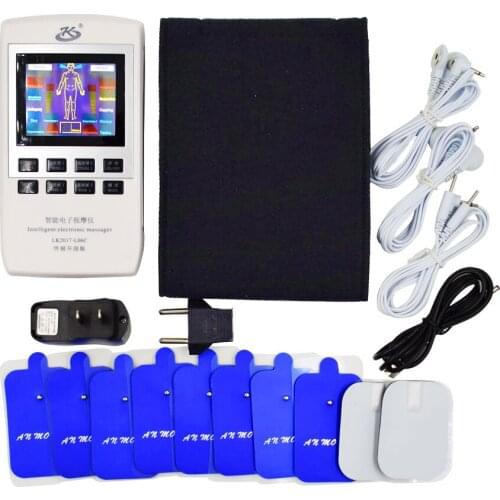 Charge EMS/TENS Low Frequency Digital Massager Electrical Stimulator Pain Relief Electronic Acupuncture +10 Electrode Pads