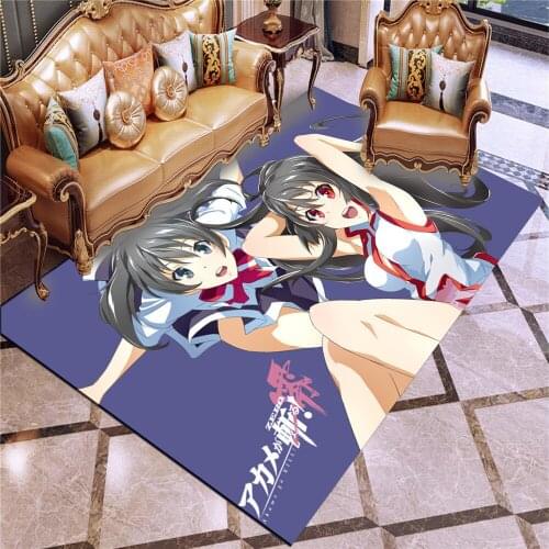 Animation Akame Ga KILL Two Dimensional Crystal Velvet Printed Carpet Household Tea Table Decorative Bathroom Anti Slip Carpet