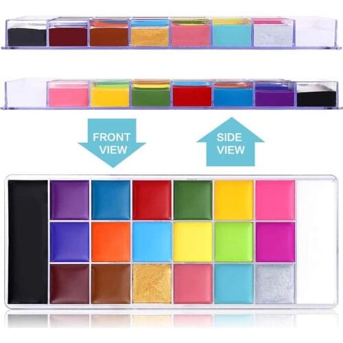 Face Body Pigment Painting Art Make Up Tool Halloween Party Fancy Dress Kit