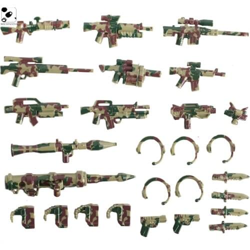 WW2 Military Weapons Building Blocks Army Figure Soldier Accessory City Soviet Soldiers Parts Equipment Bricks Kids Toys