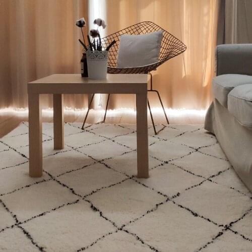 Carpets For Living Room Absorbent Non-slip Bedroom Home Large Rugs Geometric White Room Fluffy Bathroom Floor Mats