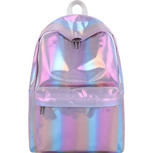 Colorful Student bag Hologram Laser Backpack Women Holographic Female Fashion School Bags Unisex 2021 New Hot Instagram
