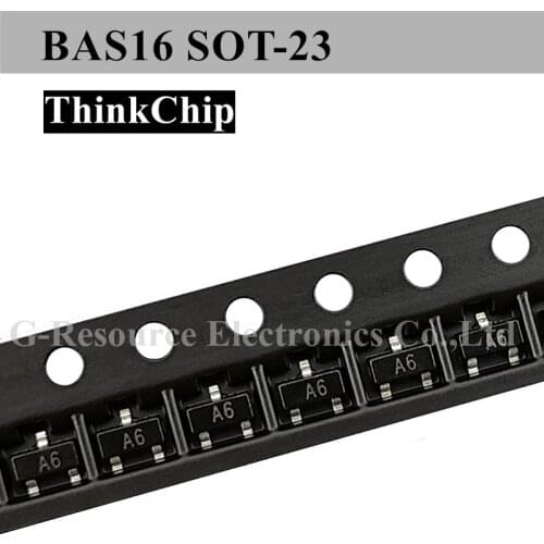 100pcs) BAS16 SOT-23 SMD Small Signal Fast Switching Diodes (Marking A6)