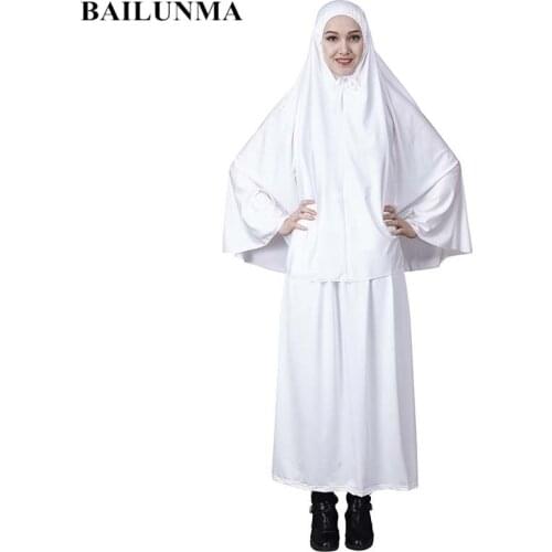 Muslim Sets abaya femme prayer dress prayer clothing moslim jurken 14 colors M-XXL 123