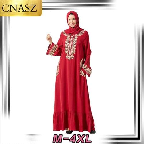 Muslim Dress Islamic Turkey Fashion Arabian Plus Size Womens Middle East Embroidered Have Pocket Dubai Style Moroccan Fashion