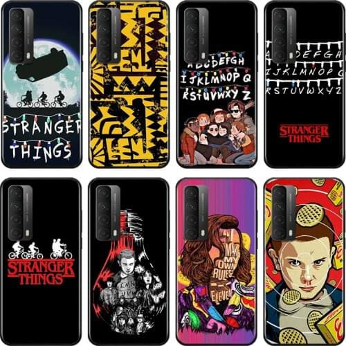 Stranger Things For Huawei Y9A Y9S Y9 Y8P Y8S Y7A Y7P Y7 Y6 Y6P Y6S Y5P Y5 Prime Pro 2019 2020 Black Soft Phone Case
