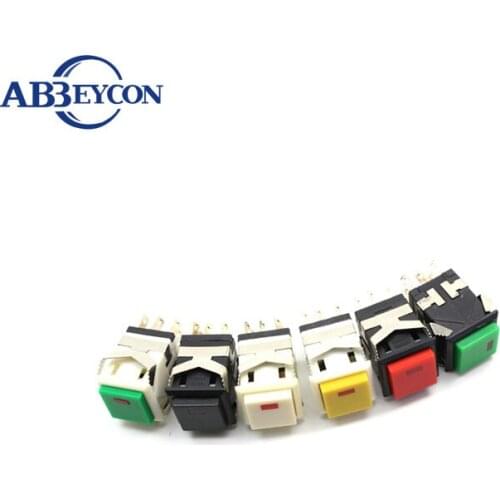 NS193W IP40 KD2-22W Momentary ON-(ON) square LED lighted white housing white cover small foot switch