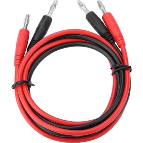 P1041 2Pcs 4mm Banana Plug to Banana Plug Test Cable Multimeter Testing Cables