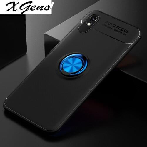 Shockproof Case For Redmi 9A 9C 9 Soft Silicone Magnetic Metal Ring Stand Phone back cover for Xiaomi Redmi 9C 9 9A