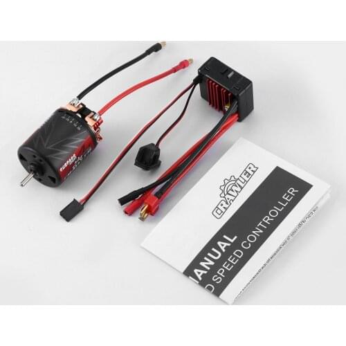 SURPASSHOBBY 5-Slot 540 11T/13T/16T/20T Brushed Motor Speed Controller 60A/320A ESC Combo Set For 1/10 RC Crawler Brushed Car