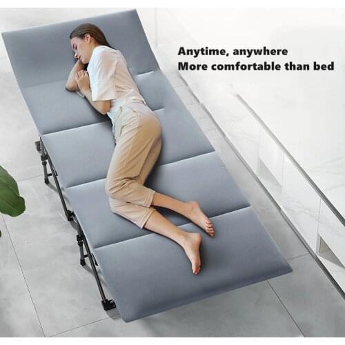 Rest folding bed outdoor extended recliner large folding recliner portable dual-purpose chair beach chair Reinforcement chair