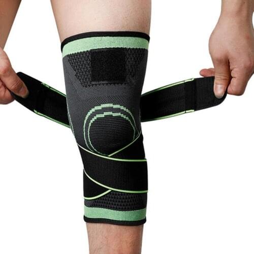 1Pcs Sports Kneepad Men Woman Pressurized Elastic Knee Pads Support Fitness Gear Basketball Volleyball Brace Protector Bandage