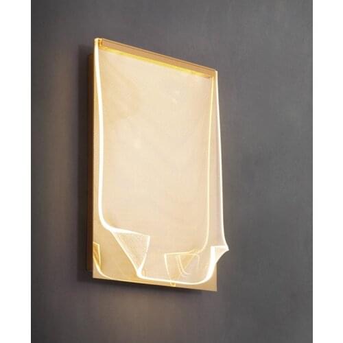 Nordic LED Iron Acrylic Wall Lamp Modern Design Wall Lamps for Home Golden Wall Sconce Lamp Bedroom Bedside Kitchen Mirror Light