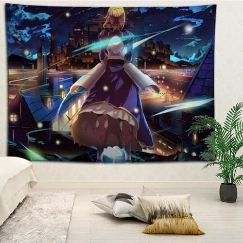 Custom Fate Zero printed Background cloth wall covering room bedside cloth modern large painting Nordic fabric tapestry