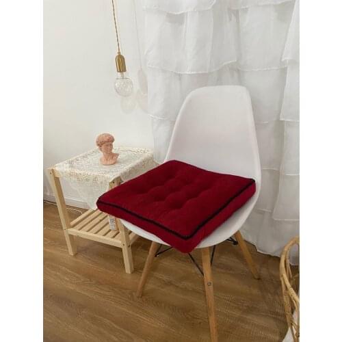 Thin Corduroy Lace Bread Mat Modern Simple Breathable Crystal Plush Chair Cushions Tatami Pad Decorative Household Supplies