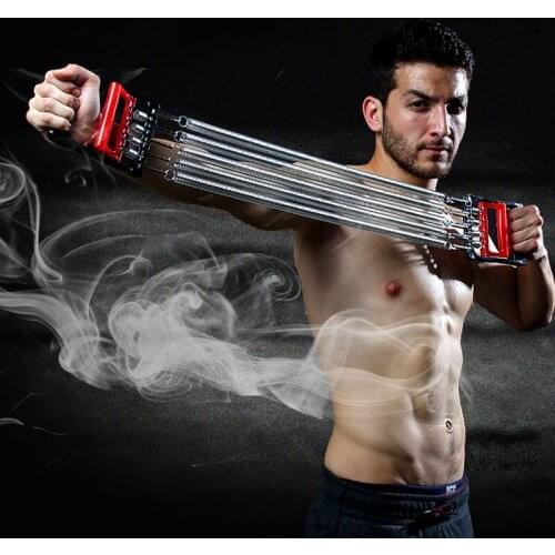 Indoor Sport Spring Chest Developer Expander Fitness Muscles Exercise Equipment 5 Resistance Band Pull Rope Workout Training