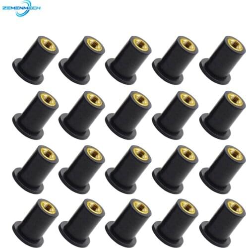 Universal M5 Motorcycle Windscreen Windshield Fairing Well Rubber Nuts Screw Bolt Blind Fastener Fishing Kayak Boat Marine Canoe