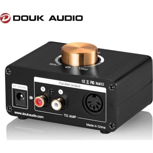 Douk Audio L1 Mini Stereo Line Level Booster Audio Amplifier Preamp Volume Control for TV Audio Player