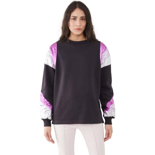 Women Hoodie 2021 Early Autumn Clothing New Metal Stitching Long-sleeved Sweater Fashion Loose Casual Sports Slim Top Women