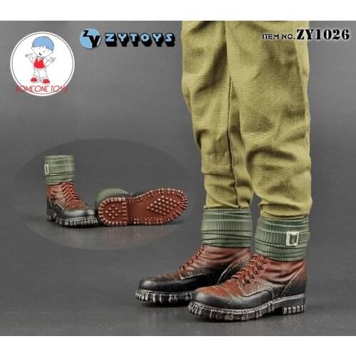 1/6 Male shoes ZY1026 military boots Hollow Boots Leather Mountain Combat boots for 12" TBLeague Soldier Action body jiaou doll