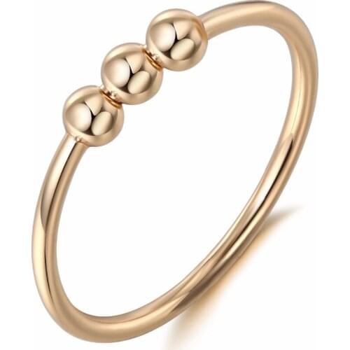 1PCS Round Metal Gold Simple Ring for Men Size 18 Modern Smooth Classic Engagement Surface Ring with Bead Bague r398