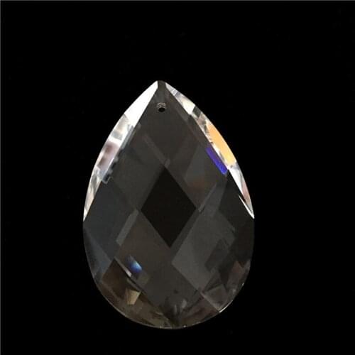 10pcs/lot Transparent Color 63mm Crystal Almond Shape Chandelier Pendants For Decoration Hot Sales