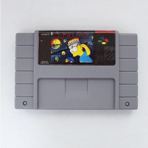 Virtual Bart 16 bit Big Gray Game Card For NTSC Game Player Drop Shipping